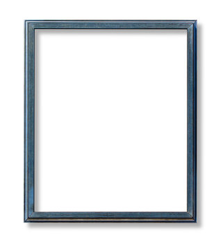 blue wooden frame