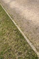 path and lawn in the park