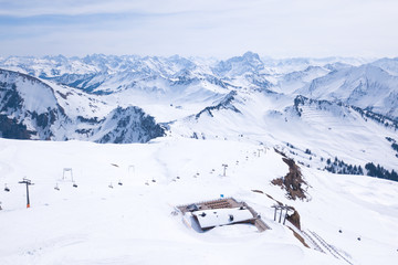 Fototapeta na wymiar Skigebiet Diedamskopf