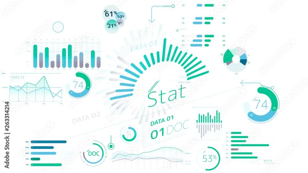 Poster charts and diagrams on the alpha channel