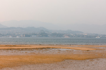 View to the main Island from Miyajima Island, Japan