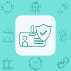 Id card vector icon sign symbol