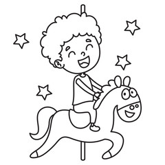 Vector Illustration Of Coloring Page