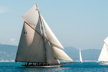 Big white sailboat