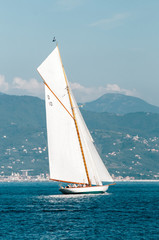 Big white sailboat