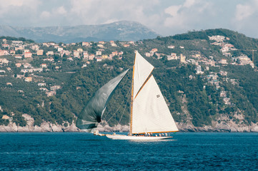 Big white sailboat