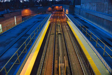Toronto TTC Subway lines at night