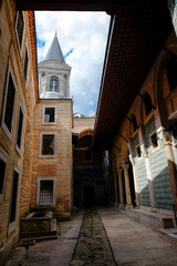 Inside Topkapi pateo with tower