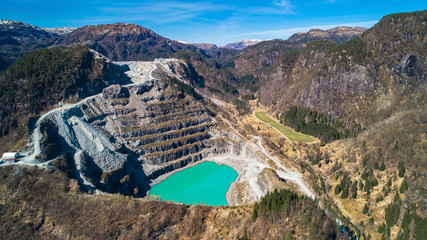 Mine pit. Hordaland, Norway.