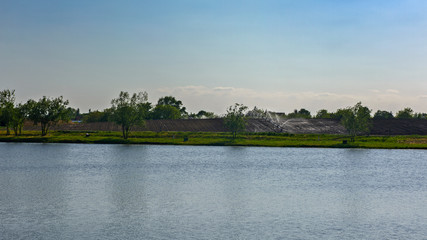 Lake and watering the field