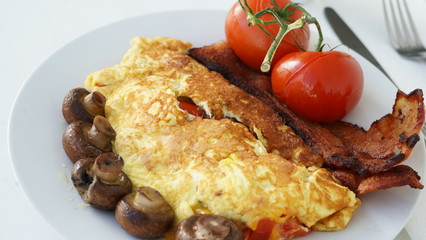 Tomato Omlette Mushrooms