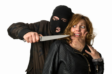 Escena violenta con rehén