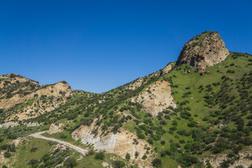Fototapeta na wymiar Hiking Path Beneath Rock Butte