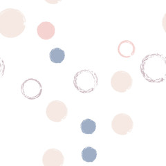 Polka dots pastel seamless pattern