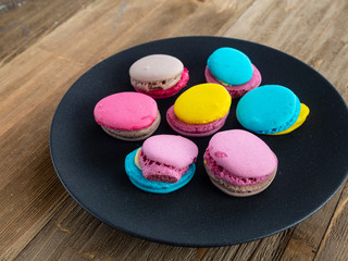 Dessert yummy sweet colorful cookies and macaroons