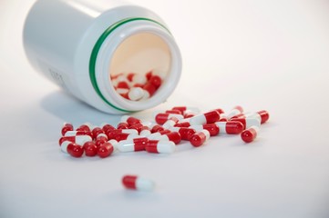 White and red capsules