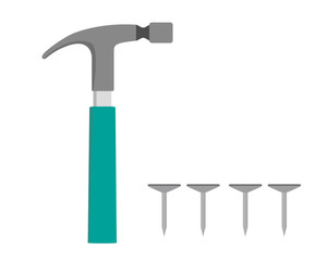 釘　トンカチ　打つ