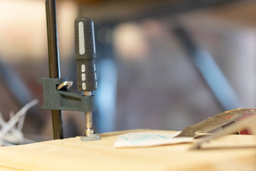 Clamp used in making sculptures.