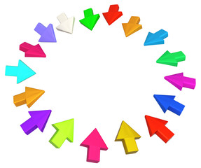 Arrow Color Circle Gather