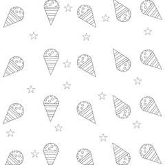ice cream seamless, sweet ice cream background vector