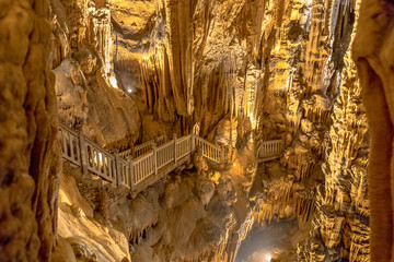 Stairs in Dripstone cave France