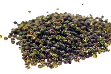 Green peppers on a white background