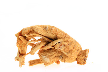 Ginseng on a white background