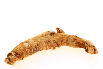 Ginseng on a white background