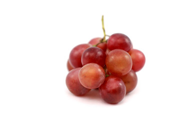 Red grape isolated on white background 
