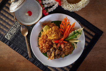 Kao-Chae (Cooked Rice Soaked in Iced Water and Eaten with the Usual Complementary Food, Chilled Rice)