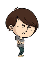 Fototapeta premium niño muy enfadado