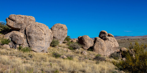 Massive boulders characterize City of Rocks State Park in southern New Mexico