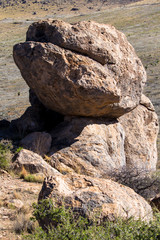 Fototapeta na wymiar Massive boulders characterize City of Rocks State Park in southern New Mexico