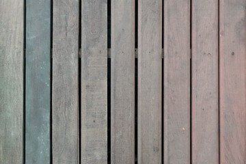 Stripe in vertical shape which is sepia wooden oak floor beside river as pier in earth tone