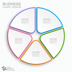 Business Chart Design 5-Step #Vector Graphics	