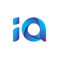 ia circle lowercase design of alphabet letter combination with infinity suitable as a logo for a company or business - Vector