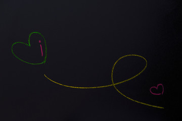 Shock color with black board