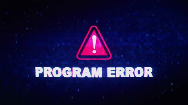 Program Error Text Digital Noise Glitch Effect Tv Screen Background. Login and Password With System Error Security ,Hacking Alert , Cyber Crime Attack Computer Error Distortion Message .