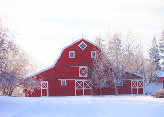 Red prairie barn