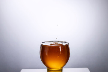 Dripping in the glass