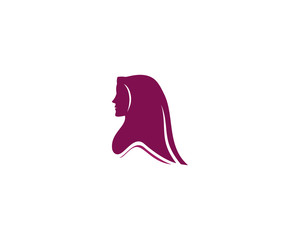 Muslimah hijab Logo template vector illustration design 