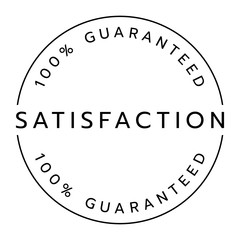 100% satisfaction guaranteed logo vector.