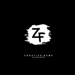 Obraz premium Z F ZF Initial logo template vector