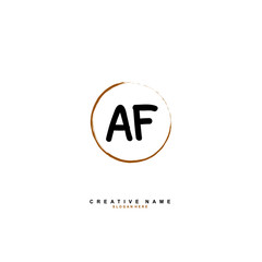 A F AF Initial logo template vector