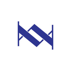 abstract letter ma linked geometric logo vector