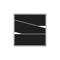 letter s simple geometric square logo vector