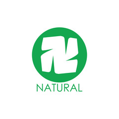 letter n simple square geometric logo vector