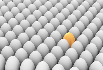 3d unique golden egg