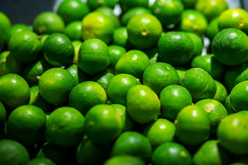 Fresh green limes