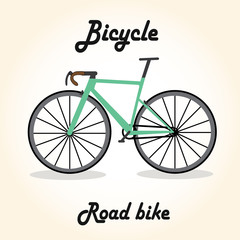 Fix bike cartoon style for sign, web, print, business, vector illustration Eps 10.